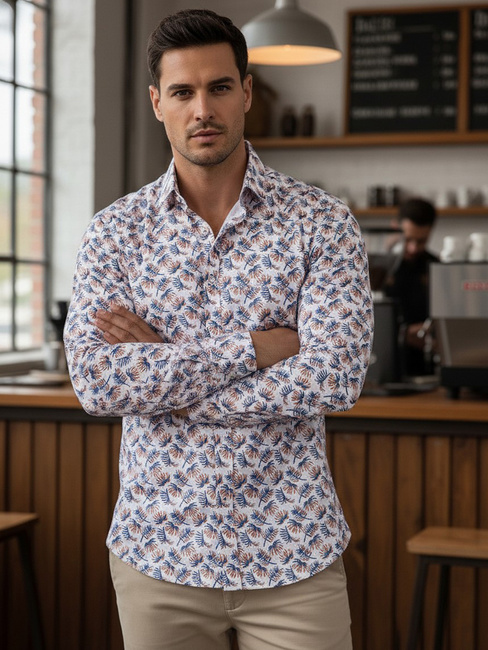 Weißes Herrenhemd Dstreet DX2466