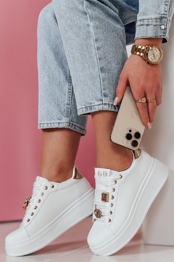 Damen Plateau Turnschuhe SOLICIA gold Dstreet ZY0872