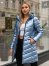 Lange Damen-Winter-Steppjacke blau Dstreet TY5515