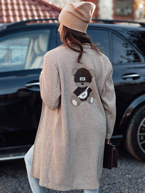 Damenmantel in Übergröße TEDDSTYLE beige Dstreet NY0724