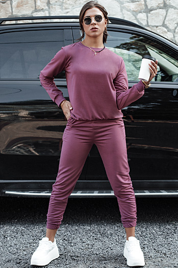 MILIAN Damen Trainingsanzug Set kastanienbraun Dstreet AY1104