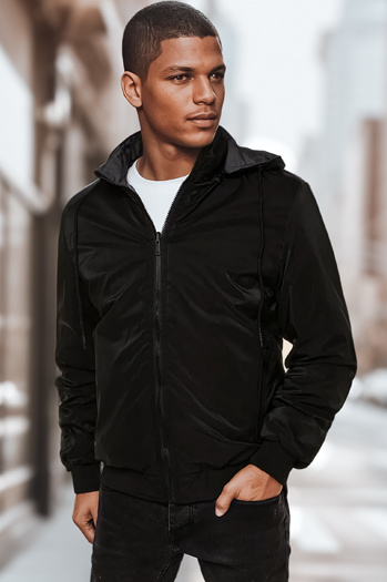 Herren-Wendejacke mit Kapuze schwarz Dstreet TX4951
