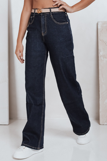 Damen Jeans mit weitem Bein navy blau Dstreet UY2769