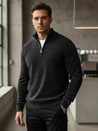 Herren Pullover mit Stehkragen dunkelgrau Dstreet WX2351