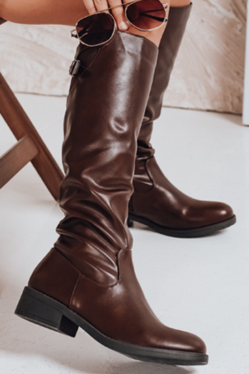 Frauen braune Stiefel Dstreet ZY1086