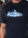 Bedrucktes navyblaues Herren-T-Shirt Dstreet RX5372