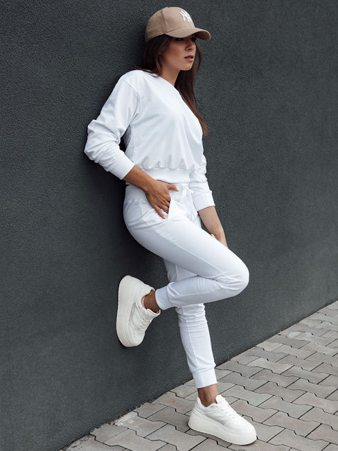 Damen klassisches Sweatshirt CASUALVIBE weiß Dstreet BY1299