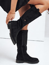 Damen Wildleder schwarz Stiefel Dstreet ZY1159