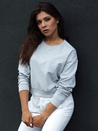 CASUALVIBE Damen klassisches Sweatshirt hellgrau Dstreet BY1300