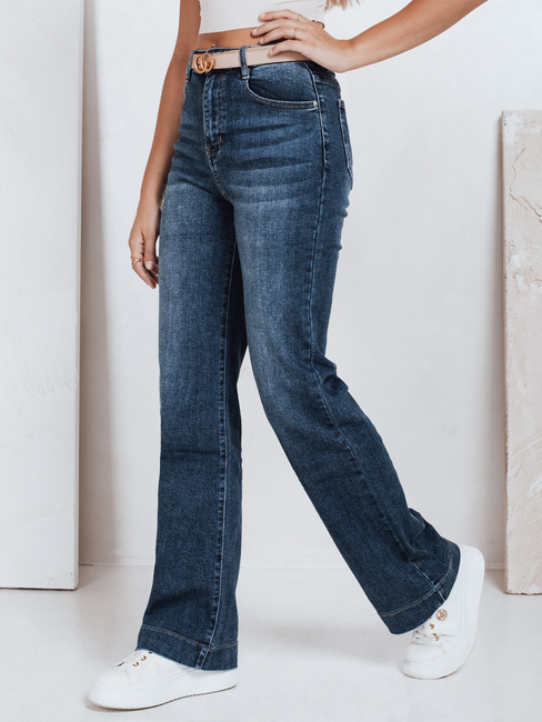 Blaue Damenjeans mit weitem Bein Dstreet UY2776