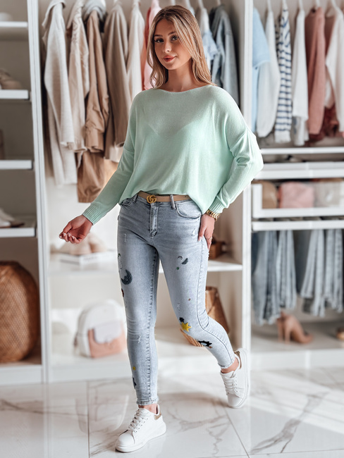 Damen Jeans Skinny Hose mit Stickerei MOONAIR blau Dstreet UY2453