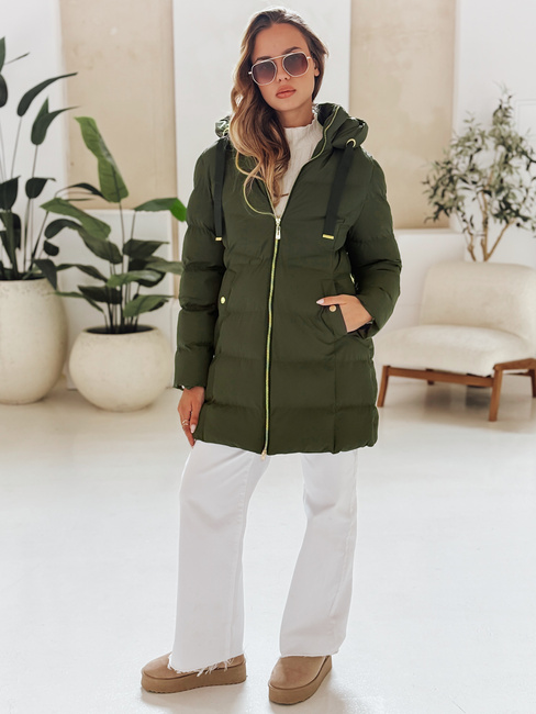 Damen Winterjacke mit Kapuze GABRIELLE grün Dstreet TY4364