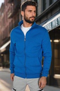 Herren Sweatshirt mit Reißverschluss und Stehkragen blau Dstreet BX5867