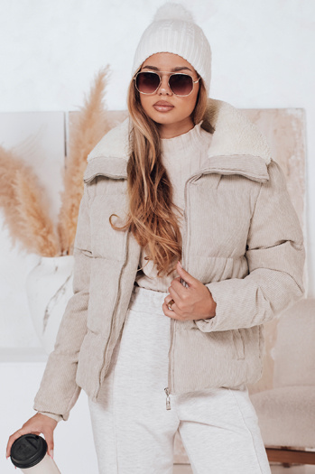 Damen Winterjacke TRENDYGLAM beige Dstreet TY4358