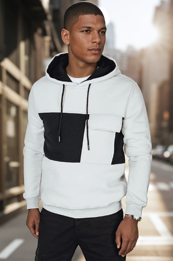 Grauer Herren-Kapuzenpullover Dstreet BX5911