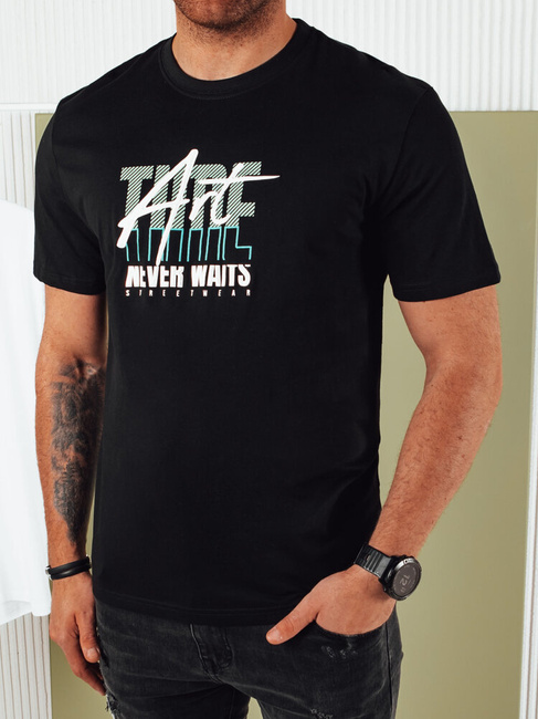 Bedrucktes Herren-T-Shirt schwarz Dstreet RX5391