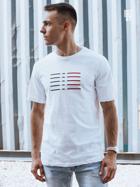Weißes Herren-T-Shirt Dstreet RX5568