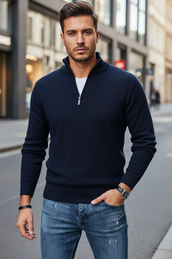 Marineblauer Herren-Pullover Dstreet WX2338