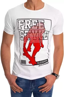 Herren T-shirt mit Aufdruck Weiß Dstreet RX4487