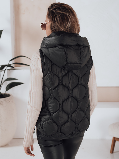 Damen Steppweste mit Kapuze MISSVEST schwarz Dstreet TY5018
