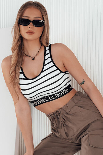 Gestreiftes Damen-Top SUNSEL weiß Dstreet RY2417