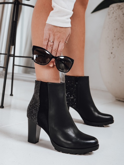 Damenstiefel mit Absatz schwarz Dstreet ZY1264