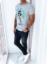 Herren T-shirt mit Aufdruck Hellgrau Dstreet RX5262