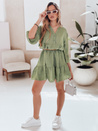 Sommer-Musselin-Kleid LYVONNE dunkelgrün Dstreet EY2616