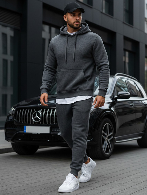 Herren Kapuzenpullover Anthrazit BX2085