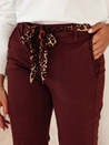Damen CHARMYOU Denim-Hose mit Gürtel burgund Dstreet UY2271