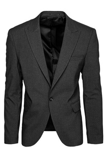 Einreihiger dunkelgrauer Blazer für Herren Dstreet MX0617