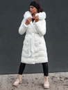 Damen Steppwintermantel mit Kapuze ELENESS weiß Dstreet TY4607
