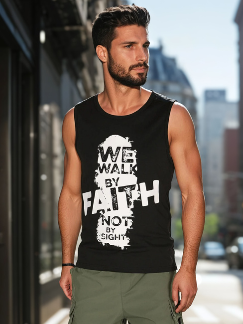 Männer ärmelloses T-Shirt schwarz Dstreet RX5657