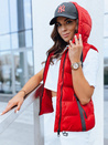 Damen Steppweste WISE OWL Farbe Rot DSTREET TY3783