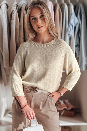 Damen Pullover in Einheitsgröße SOFTICAN beige Dstreet MY2432