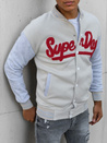 Herren Sweatshirt mit Reißverschluss in Ecru Dstreet BX5445