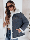 Damen Winter-Jeansjacke mit Schaffell blau Dstreet TY5172