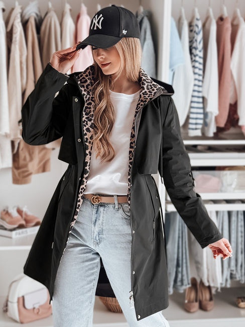 Damen Übergangs-Parka-Jacke FERISSA schwarz Dstreet TY4871