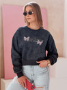 Damen Sweatshirt in Übergröße mit Batikmuster SPARKI navy blau Dstreet BY1403