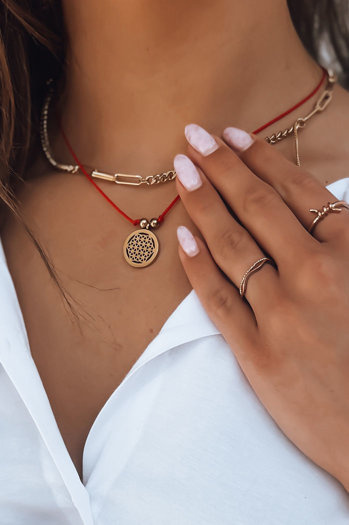 Damen Halskette SIESTA Farbe Rot DSTREET IY0069