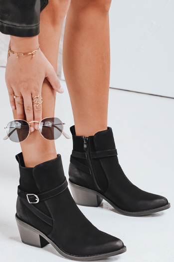 Schwarze Damenstiefel Dstreet ZY0516