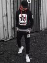 Herren Trainingsanzug-Set Farbe Schwarz DSTREET AX0657