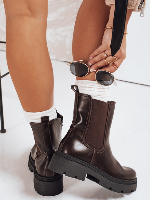 Frauen braune Stiefel Dstreet ZY1208