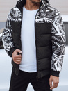 Herren Steppwinterjacke mit Kapuze schwarz Dstreet TX4875_1