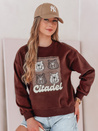 Damen Sweatshirt in Übergröße mit Teddybären MISOBEARS burgunderrot Dstreet BY1434