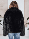 Kurzer schwarzer Damen-Pelzmantel ZARAFIA Dstreet TY5117