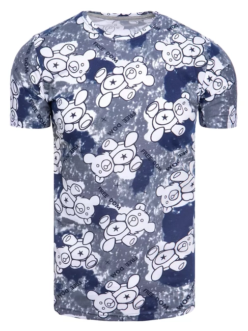 Herren T-shirt mit Aufdruck Farbe Grau DSTREET RX5114