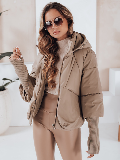 MISSLAYER Damen Winterjacke mit Kapuze camel Dstreet TY5035