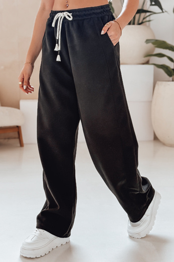 Damen Jogginghose mit weitem Bein DRESMOOD PREMIUM schwarz Dstreet UY2686