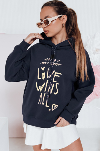 Damen-Kapuzenpullover LOVEWILL navy blau Dstreet BY1467